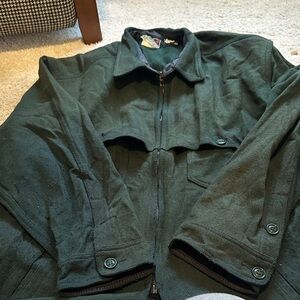 Men's Military-Style Dark Green Zip Jacket